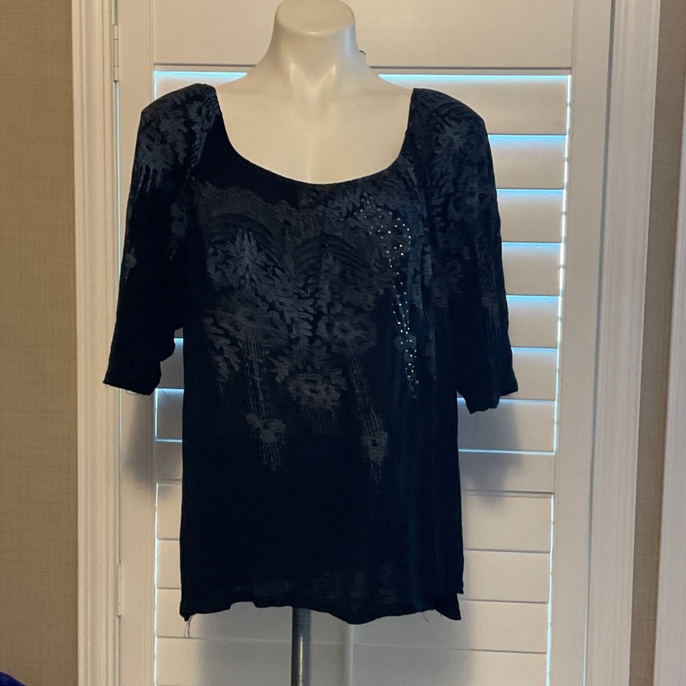Vanilla Sugar Black And Gray Blouse